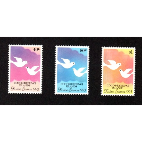 COCOS ISLANDS MNH SET OF 3 STAMPS SCOTT # 286 - 288 FESTIVE SEASON