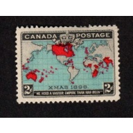 CANADA MNH IMPERIAL PENNY POSTAGE 1898 XMAS STAMP SCOTT # 86b DEEP BLUE