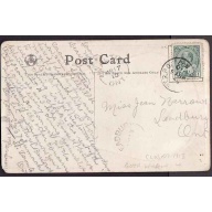 Canada-cover #10076 - 1c KEVII on p/c- Huron Cnty-Walton,Ont -Mr 17 1910-