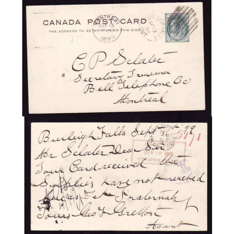 Canada-cover #12310f-1c p/c-Peterborough cnty-Burleigh Falls and Lakefield