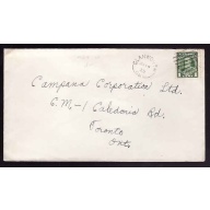Canada-cover #13534-1c KGV- Middlesex Cnty-Glanworth, Ont-Jul 19 1935