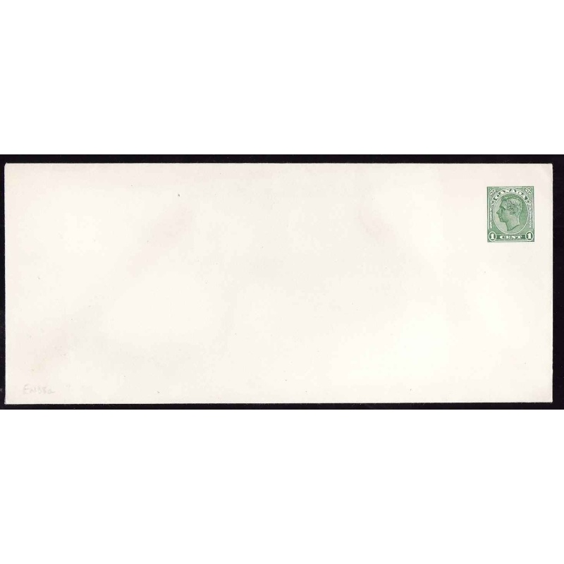 Canada-cover #5790-unused EN58a-postal stationery-1c pale green KGVI Off