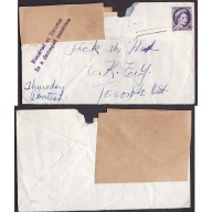 Canada-cover  #10013-4c Wilding-damaged cover-H/S "Received at Toronto in a da