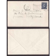 Canada-#9582 - 5c KGV medallion to Switzerland-Frontenac County-Kingston,On