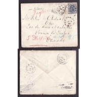Canada-cover #14081-25c King Humbert-Homa,Ferrovia-Dec 15 1899-due marking
