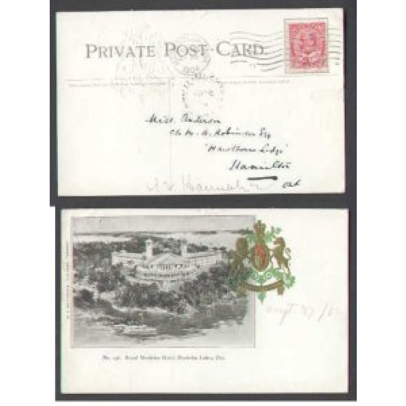 Canada-cover #4285-2c-Muskoka Distict-Royal Muskoka [hotel post office]-Au 26 1904
