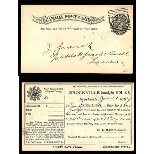 Canada-cover #14324-1c-Leeds cnty-Brockville Ont Squared-Ju 13 1897-notice