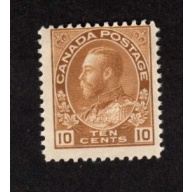 CANADA MNH 10 CENT YELLOW BROWN ADMIRAL STAMP SCOTT # 118b