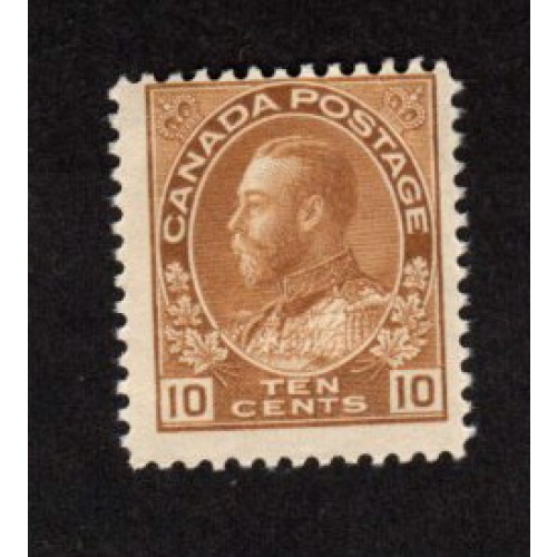 CANADA MNH 10 CENT YELLOW BROWN ADMIRAL STAMP SCOTT # 118b