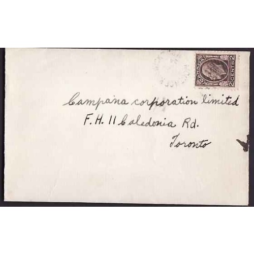 Canada-cover #10263-2c KGV medallion-Mouth of Keswick, NB-Mr 23 1934