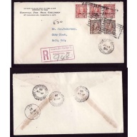 Canada-cover #14169–4c(2)+2c(2) regd-York Cnty-Toronto Carleton Street roller-