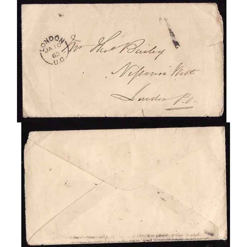 Canada-cover #13125-Stampless drop letter- Middlesex Cnty-London, UC
