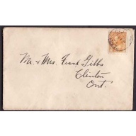Canada covers #10628-1c Admiral- Huron Cnty- Clinton, Ont - Feb 13 1923 -1c