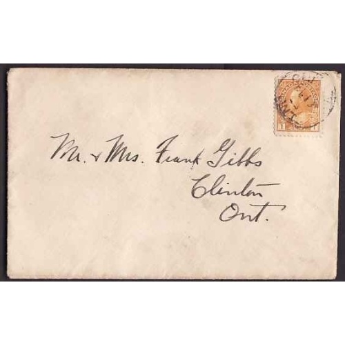 Canada covers #10628-1c Admiral- Huron Cnty- Clinton, Ont - Feb 13 1923 -1c