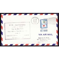 Canada-cover #13440-6c AAMC A6958-anniversary [black cachet] first airmail flight