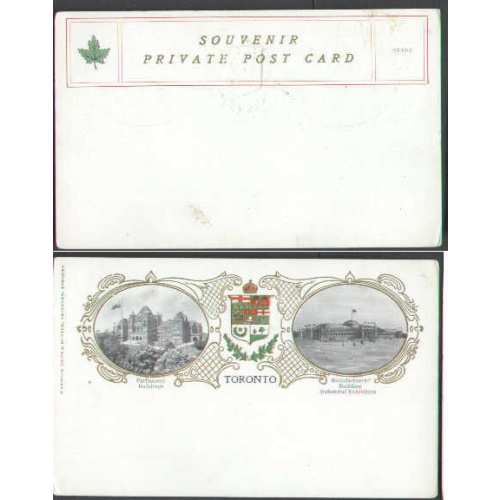 Canada-cover #5437 unused patriotic-The Parliament Buildings & Manufacturers