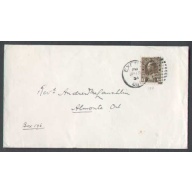 Canada-cover #4634-3c Admiral coil(#134)-Huron Cnty-Exeter,Ont-Jun 12 1934