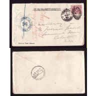 Canada-cover #14239-2c to Government House Calcutta India-Toronto-Aug 28 1907
