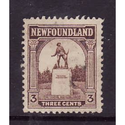 Newfoundland-Sc#133-unused hinged 3c brown War Memorial-1923-24-Nfw265 -
