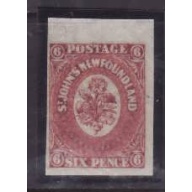 Newfoundland-Sc#20- id174-unused og VLH 6d imperforate-1861-2-