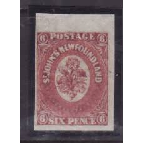 Newfoundland-Sc#20- id174-unused og VLH 6d imperforate-1861-2-