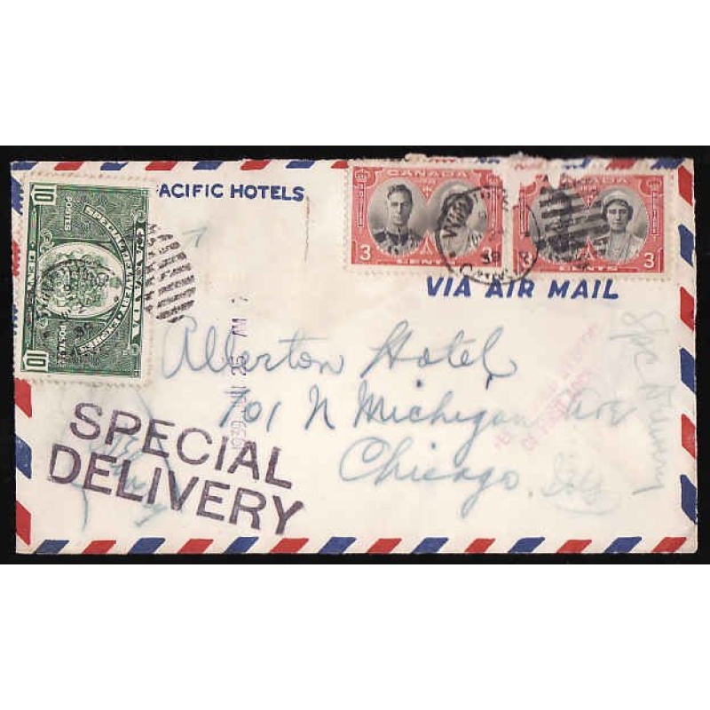 Canada cover #11209-3c(2)+10c Special Delivery [E7]- Winnipeg, Man-Jun 24 193