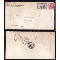 Canada-cover #14172-24c regd-RPO cancels-Parry Sound,Ont-Au 8 1951-