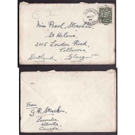 Canada-#9432 - 2c [ booklet stamp #150a ] KGV scroll - Lacombe , Alberta
