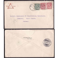 Canada-cover #10165-1c+2c(2) Edward-Germany-Brant Cnty-Paris,Ont duplex-Fe 28