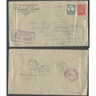 Canada-cover  #5968-3c+10c regd-Montreal Canada/Station B- B/S Mont & Toronto