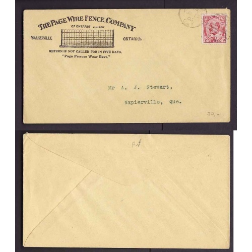 Canada-cover #14117-2c advert-The Page Wire Fence-Walkerville,Ont