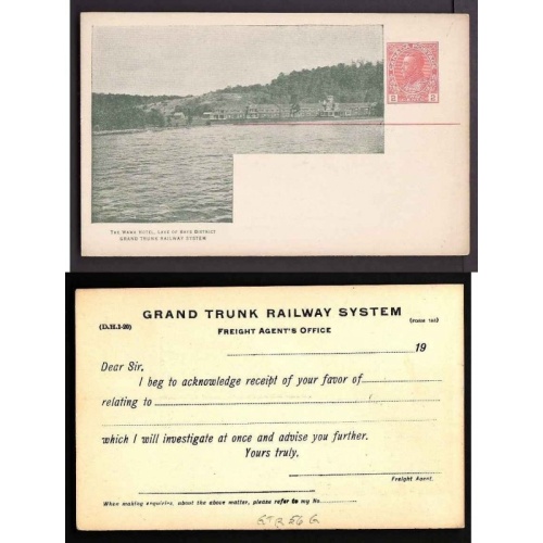 Canada-cover #12633-2c Admiral-The Wawa Hotel-(GTR 56g)-unused-insurance ref