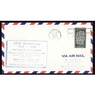 Canada-cover #13451-6c AAMC A6950-anniversary-first flight-Rockies-Calgary