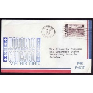 Canada-cover #13461-8c AAMC 6745c-first flight Toronto, Ont to Chicago