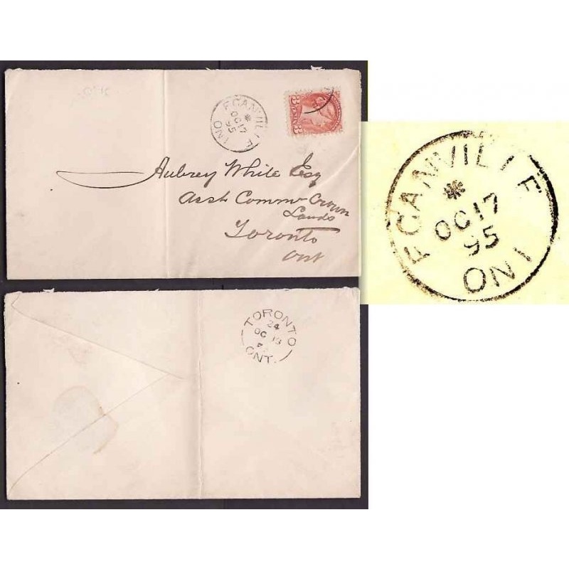 Canada-#9330 - 3c Small Queen - Renfrew County - Eganville , Ont - * Oc 17 1895 -