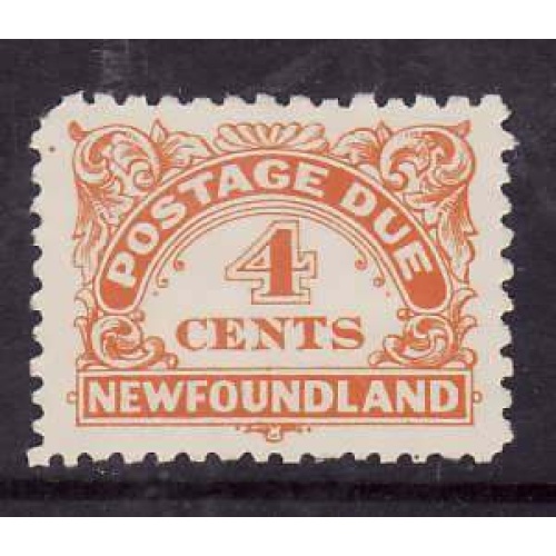 Newfoundland-Sc#J4a- id8-unused hinged 4c postage due-perf 10.5