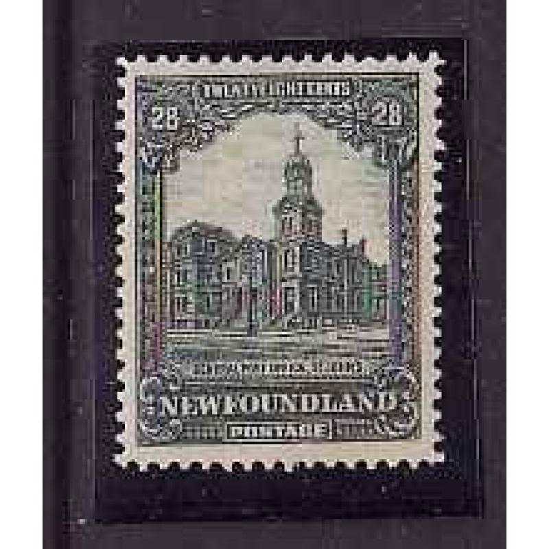 Newfoundland-Sc#158 - 28c grey green Post Office - unused , og , NH -#7069-