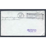 Canada-cover #9826-No stamp short pays-3c rate-Winnipeg,Man-Mar 16 1932-