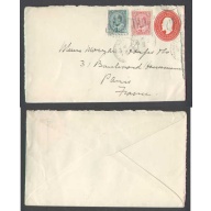 Canada-cover #4872-1c+2c on 2c stationery-North Hatley,Que-5c UPU rate to France
