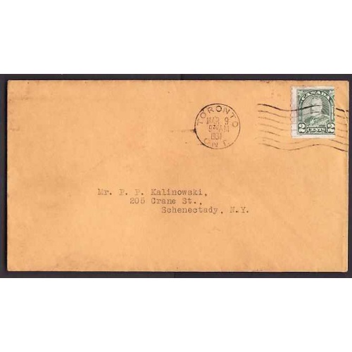 Canada-#10580 - 2c KGV arch coil [#180] - York County - Toronto, Ont - Mar 9