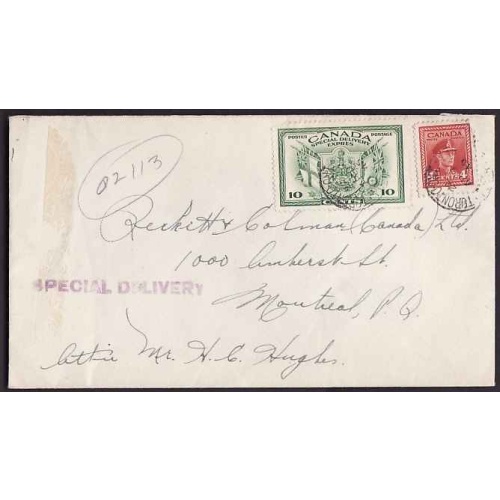 Canada-#10589 - 4c KGVI war + 10c special delivery [ E10 ] - York County - Toronto,