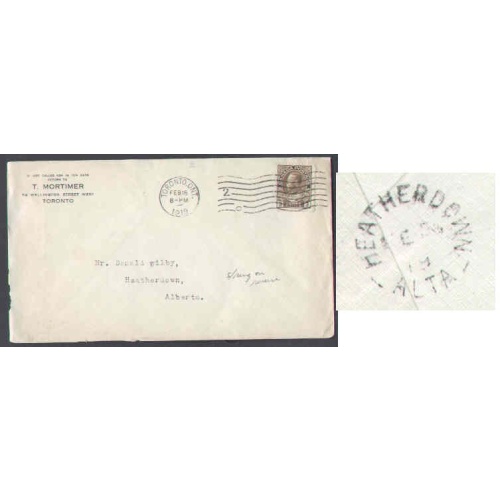 Canada- #8763 - 3c Admiral to Heatherdown , Alta. - York County - Toronto,Ont-Feb