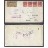 Canada-cover #4347-3c(4)Admiral reg'd-Montreal,Canada-11 Jan 1927-12c reg'd rate