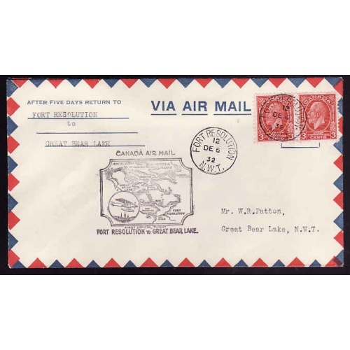 Canada-cover Canada-#13298-3c(2) AAMC 3247b-first flight Fort Resolution-Great