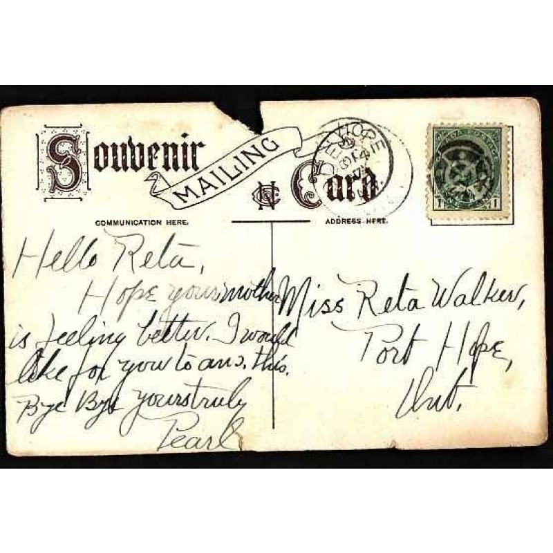 Canada-cover #10149-1c KEVII-p/c-L&A Cnty-Odessa,Ont cds-fancy cork cancel-