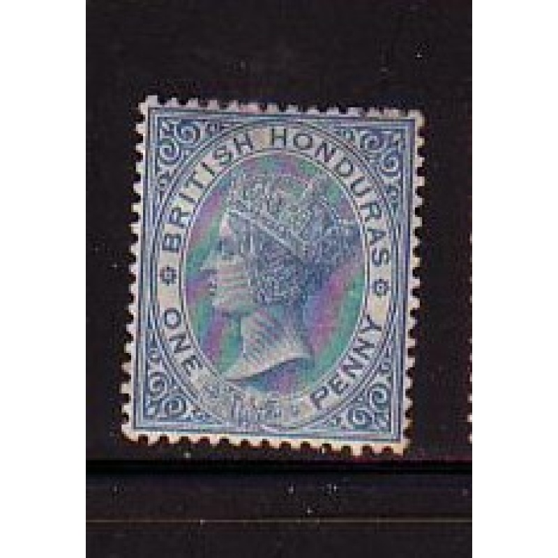 British Honduras Sc 14 1884 1 c blue Victoria stamp mint