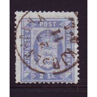 Denmark Sc O1 1871 2 s blue Official stamp used