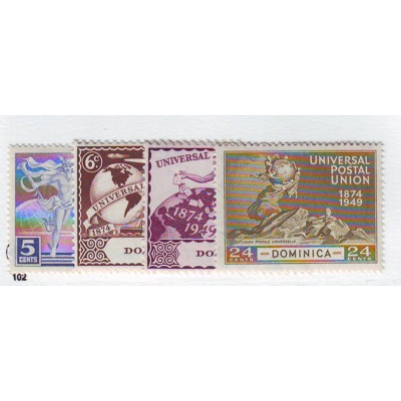Dominica Sc 116-119 1949 UPU Anniversary stamp set mint