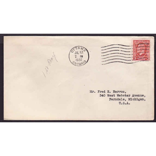 Canada-#10824 - 3c KGV Ottawa Economic conference on FDC - Carleton County