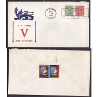 Canada-#10819 - 1c + 3c KGVI war - Carleton County - Ottawa, Ont - Jan 17 1944